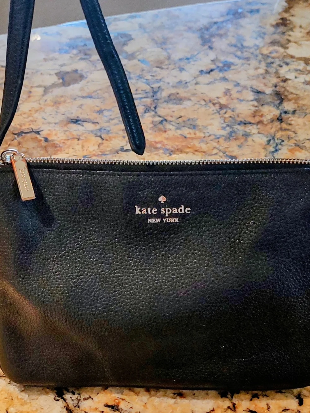 kate spade New York Black Pebbled Leather Crossbody Bag